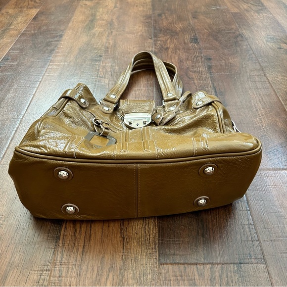 VIA REPUBBLICA golden mustard patent leather bag, made in Italy, NWOT - Picture 4 of 10